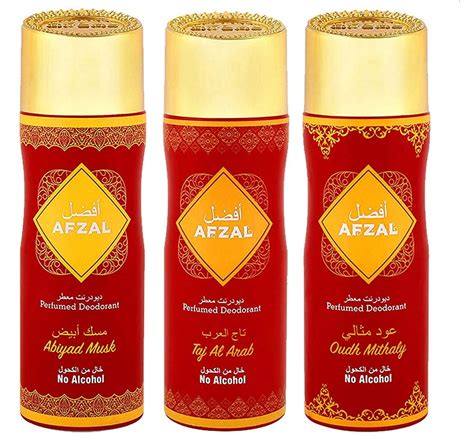 Buy AFZAL Deodorant Body Spray – Oudh Aswad, Laylatul Jumat & Gulabe ...