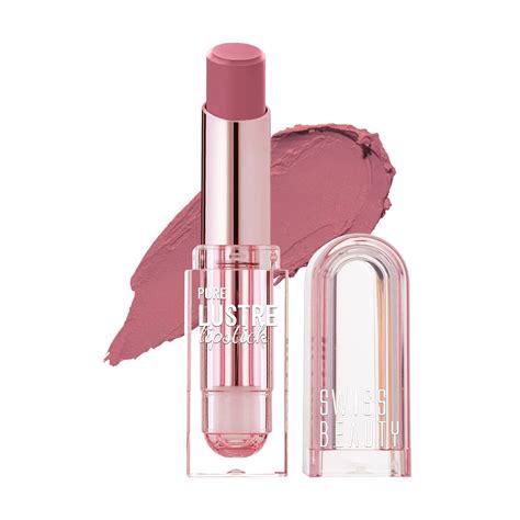 Swiss Beauty Pure Lustre Lipstick 3.8gm Shade 01 True Nude, High Shine ...