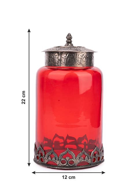 Vintage Red Glass Container | Explore Elegance Now
