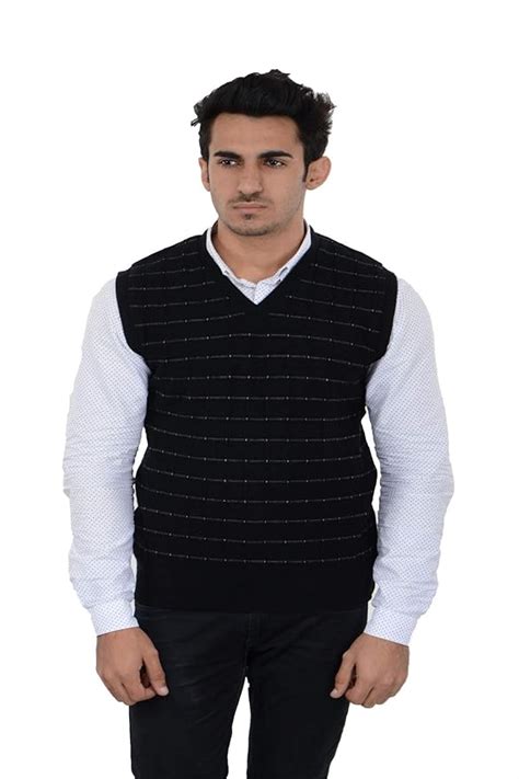 aarbee Men's Wool V-Neck Reversible Sweater (Reversible S-L02_X-Large ...