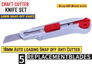 BALRAMA Heavy Full Steel Body 18mm Snap Off Cutter Art & Craft Blade ...