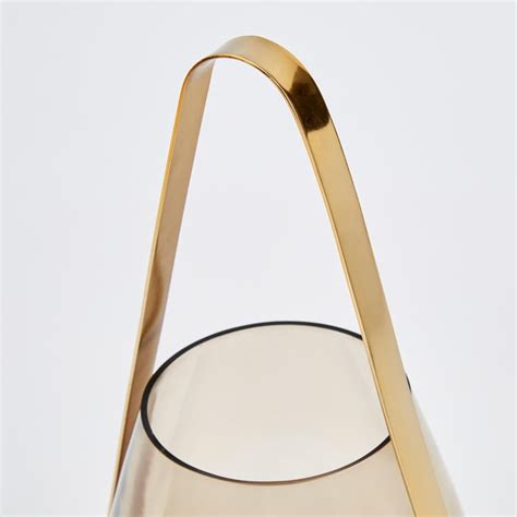 Buy Selena Accord Glass Lantern with Metal Handle from Home Centre at ...