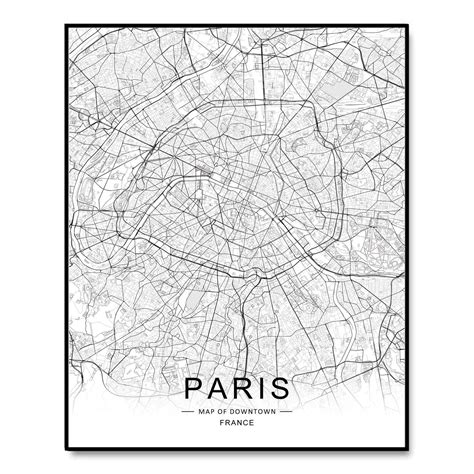 Buy Paris City Downtown Wall Art Paris Street Print Paris Decor City ...