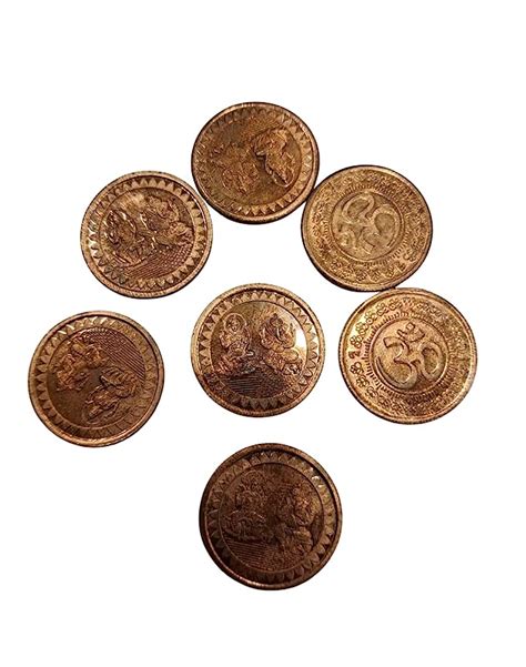 Om Shiv Copper Coins Pack of 7 : Amazon.in: Toys & Games