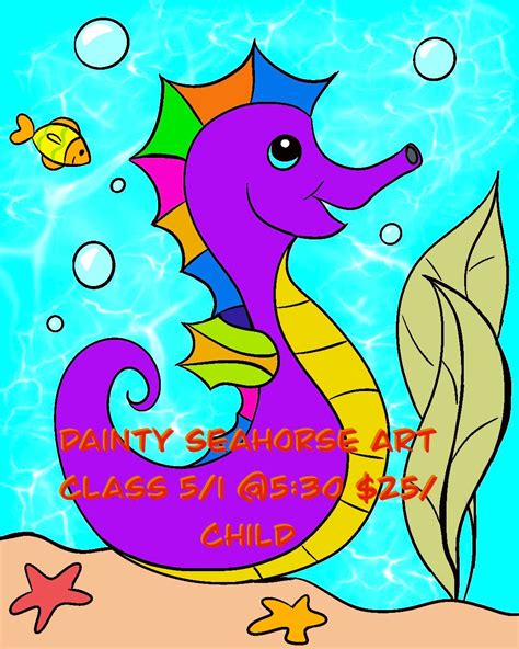 Dainty Seahorse Art Class- ages 5 & up, Caritas Alterations and ...
