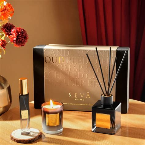 Luxury Scented Candle Gift Box | Oud Gift Set | Seva Home