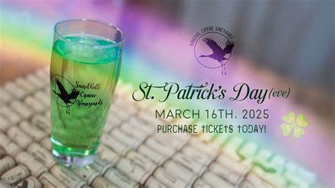 St. Patricks Day Eve at Sandhill Crane Vineyards! ?, 4724 Walz Rd ...