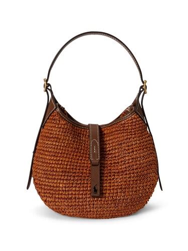 Buy Women Brown Polo ID Raffia Small Shoulder Bag Online at The ...