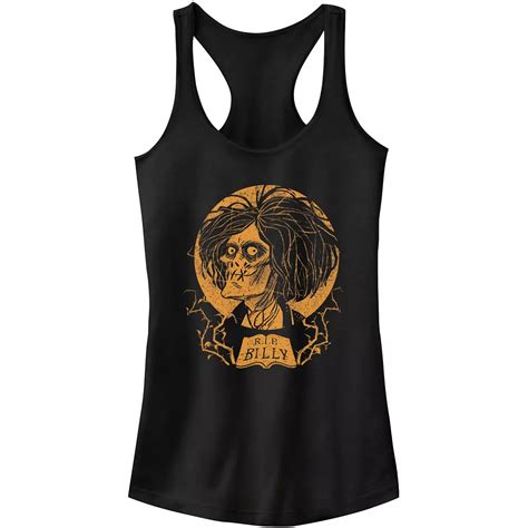 Disney's Hocus Pocus Juniors' R.I.P. Billy Orange Hue Stamp Tank Top