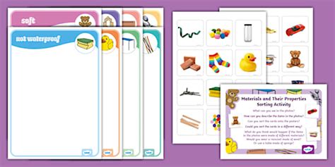 Materials and Their Properties Sorting Activity | Twinkl