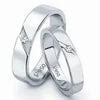 Jewelove™ Rings Both / SI IJ Platinum Engagement Rings with Small ...