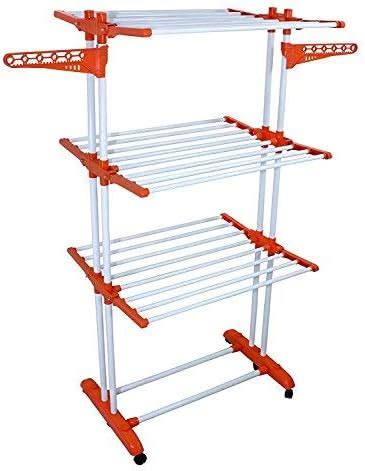 BRANCO Dryer Stand for Cloth | Heavy Duty 2 Pole Support 3 Layer ...