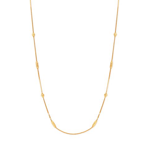 22KT Yellow Gold Carved Snazzy Chain With Magical Multi Designs