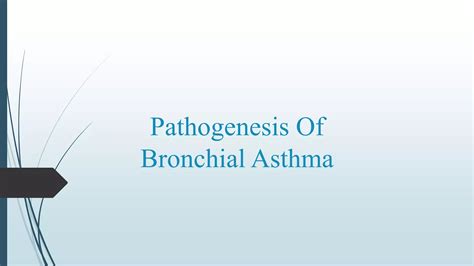 Pathogenesis of asthma | PPTX