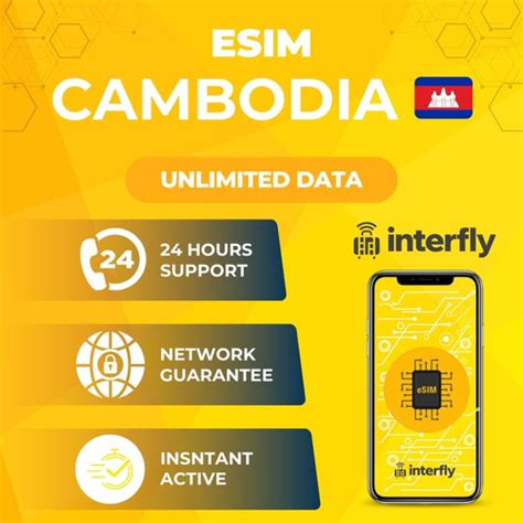 Promo Interfly Travel eSIM Kamboja / Cambodia Unlimited Internet ...