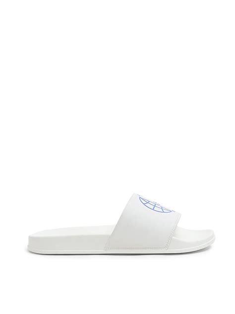 Buy Jack&Jones White Logo Print Sliders at Amazon.in