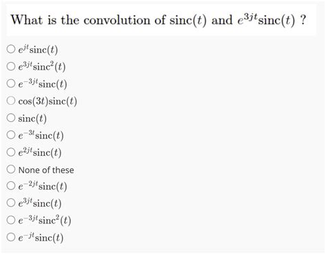 Image result for Sinc Convolution Example