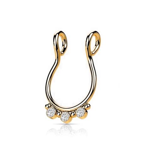 Buy Via Mazzini No-Tarnish No-Rusting Stainless Steel Fake Septum Nose ...