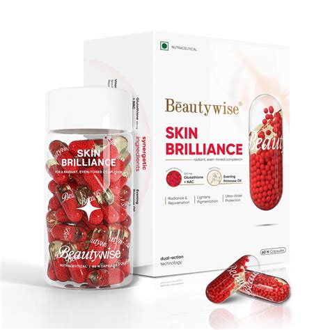 Beautywise Skin Brilliance Glutathione with NAC | Dual Action | Evening ...