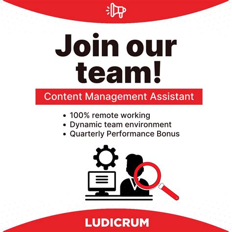 🚀 We’re hiring! 🚀 Join our team as a Content Management Assistant and ...