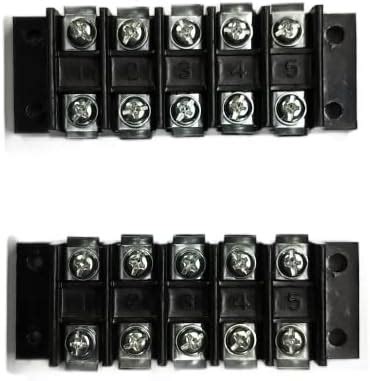 30A Bakelite Open Connector 5 Way Screw Terminal Block Terminal ...