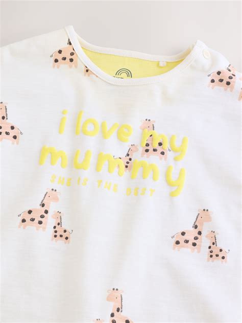 Buy White Printed I Love My Mummy Baby Jersey Romper from Next India