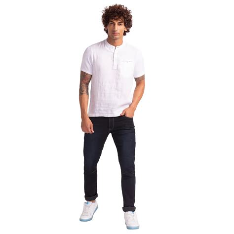 Men White Regular Fit Solid Cotton T-Shirt – MyRaymond