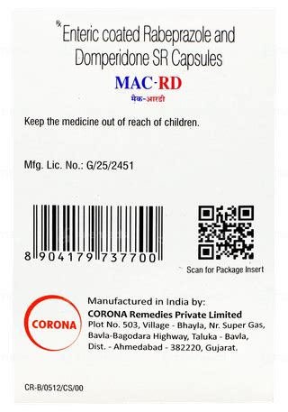 Mac Rd Capsule 15: Uses, Side Effects, Price & Substitutes