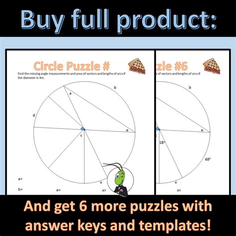 Circle Measure Math Puzzle Worksheets - Puzzle Worksheets Printable