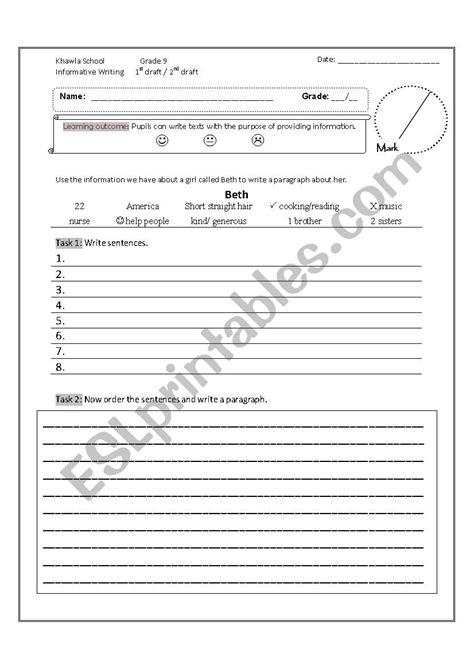 Informative Writing Worksheets 的图像结果