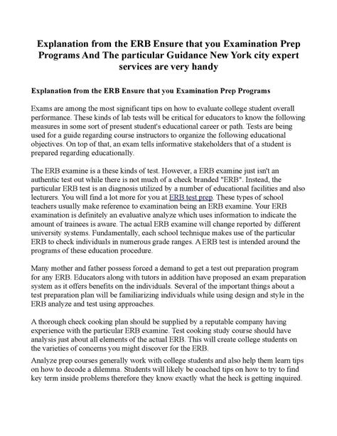 Calaméo - ERB testing