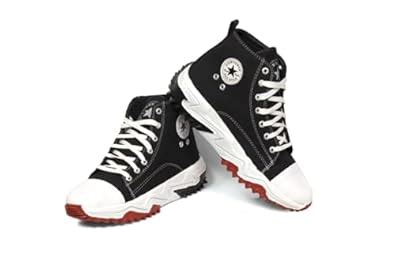 Buy FTS Men's Denim Solid Mid Top Lace-Up Canvas Sneakers Jordan Boot ...