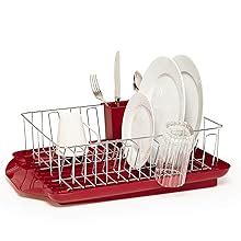 Buy Farberware 3-Piece Dish Rack Set, Red Online at Low Prices in India ...