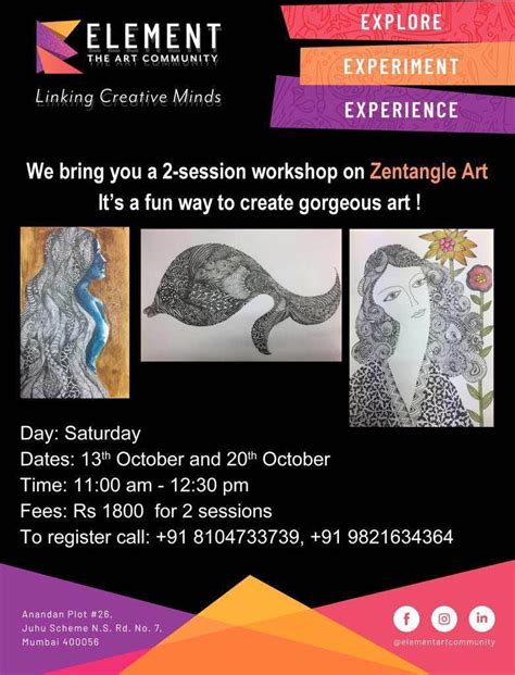 Unleash Your Inner Artist At This Zentangle Art Workshop On October 13 ...