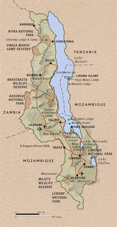 Map of Malawi | © Expert Africa