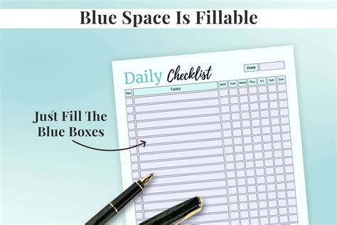 Free Printable Daily Checklist 的图像结果