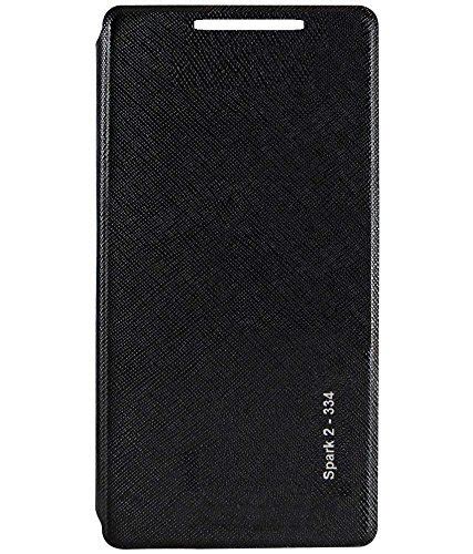Micromax Canvas Spark 2 Flip Cover Q334 - Black : Amazon.in: Electronics