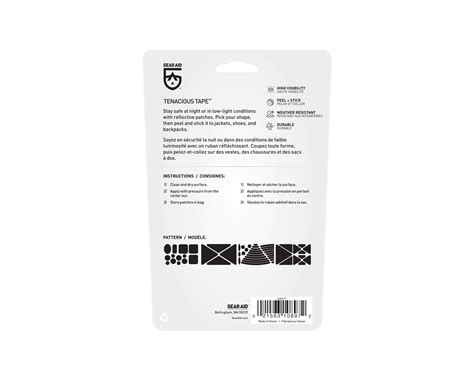 Gear Aid Tenacious Tape Reflective Pre Cut Patch Kit (10897)– Moto Central