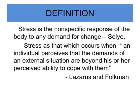 Psychology unit iv -stress | PPTX