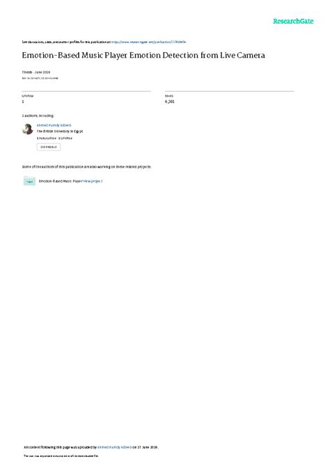 Emotion Based Music Player-137572-Final - See discussions, stats, and ...