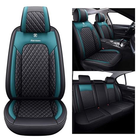 Buy Aierxuan 5 Car Seat Covers Full Set Leather Waterproof Seat Cushion ...