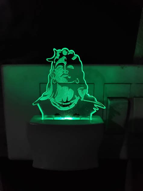 Buy Giftkidukan 3D Illusion Lord Shiva Plug Night Lamp with 7 Color ...