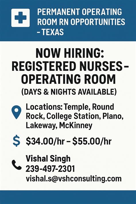 Texas Nursing Jobs | # ***🏥 Permanent Operating Room RN Opportunities ...