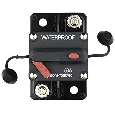 Buy Cllena 50 Amp Circuit Breaker 12V-48V DC with Manual Reset and ...