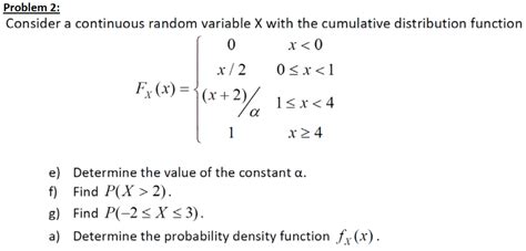 Image result for Continuous Random Variable Problem and Solution