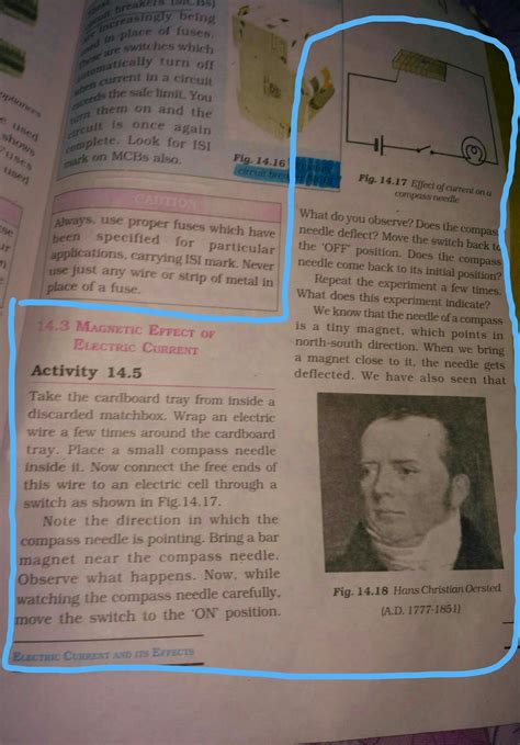 with the help of diagram describe an activity to show that an electric ...