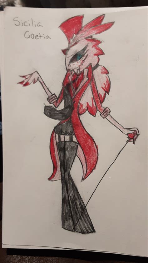 helluva boss oc!!! her name is Sicilia Goetia of the Goetia royalty, stolass younger sister ...