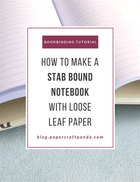How To Make A Book Out Of Loose Leaf Paper at Nathan Oneill blog