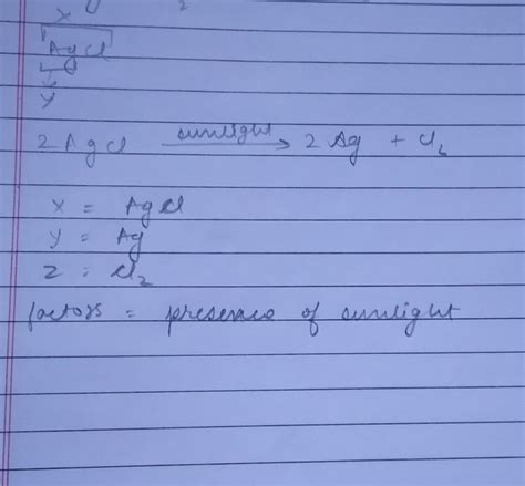A white coloured solid unknown compound ‘X’ decomposes to form two new ...
