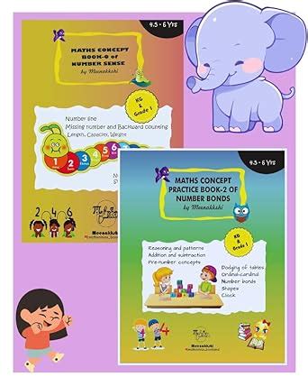 Class 1 UKG CBSE/ICSE Maths Concept Activity Worksheets book set of ...